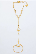 Bijou de main Edelia fleurs nacrées doré femme