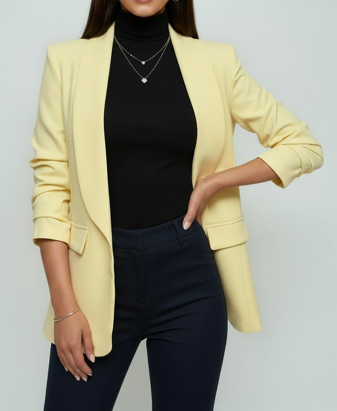 Blazer jaune coupe ajustée femme Ava