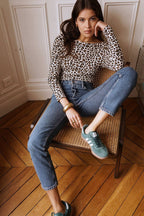 Body léopard manches longues femme Aurore détail imprimé