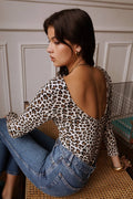 Body léopard manches longues femme Aurore