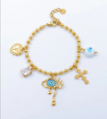 Bracelet Iris charms doré femme
