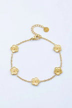 Bracelet Rosalia fleurs doré femme