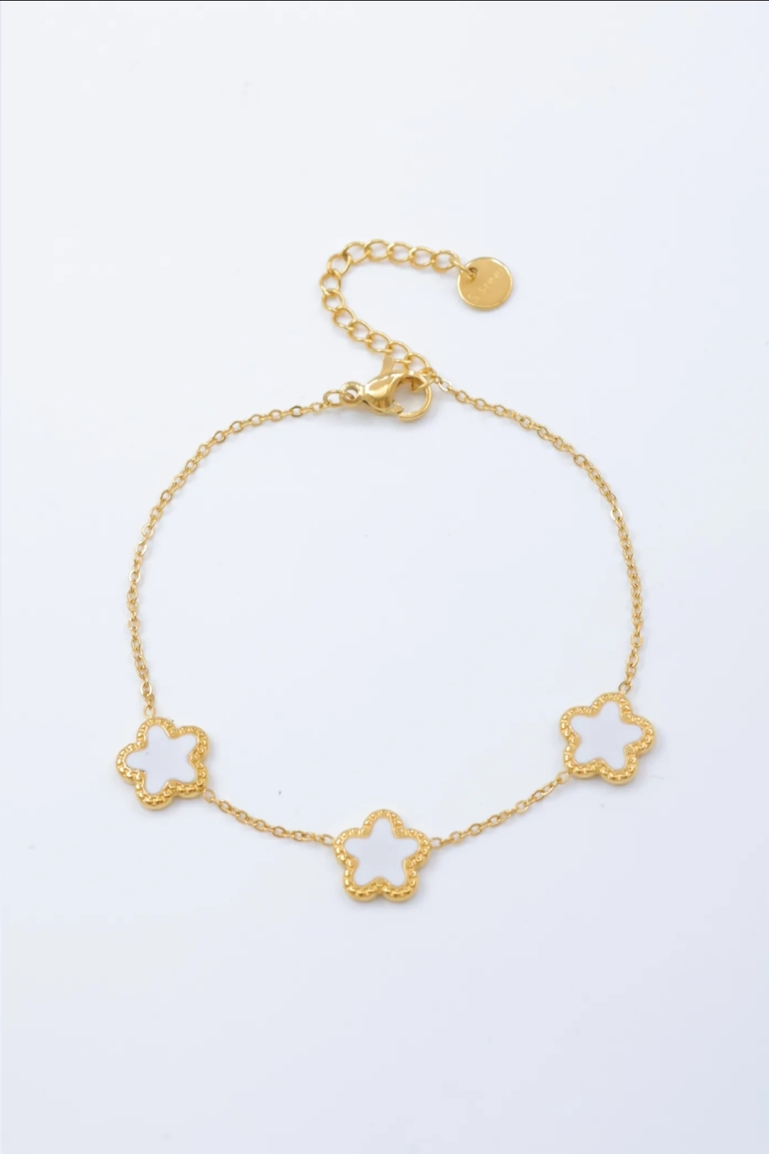 Bracelet Vera étoiles blanc doré femme