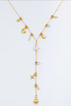 Collier Astrella lune étoile doré femme