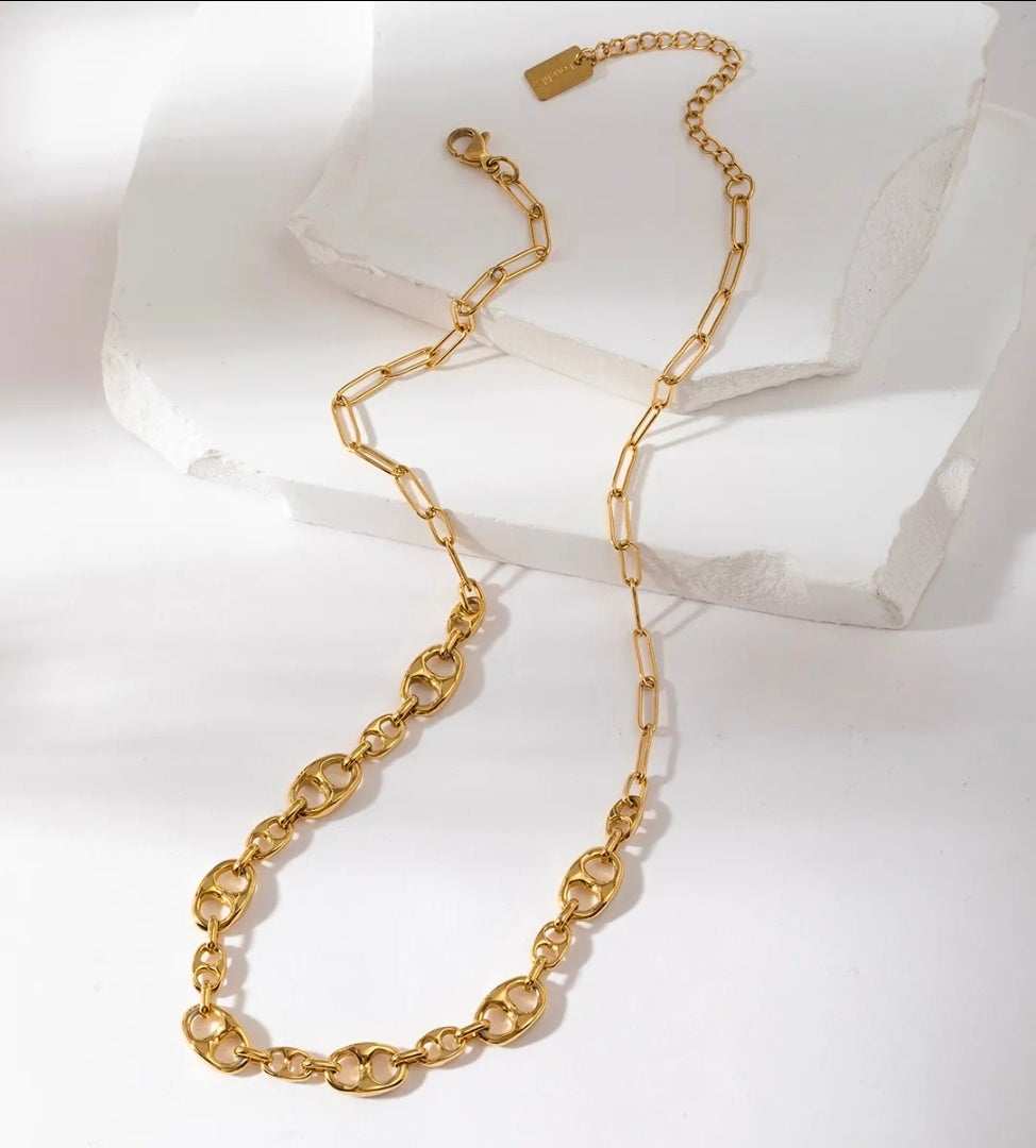 Collier Bold grosses mailles doré femme