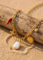 Collier Charms Bohème en acier inoxydable vue zoom