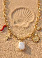 Collier Charms Bohème en acier inoxydable femme