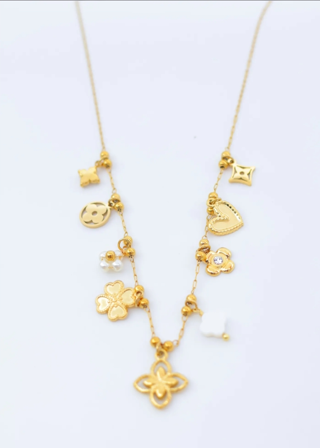 Collier Clea pendentifs dorés femme