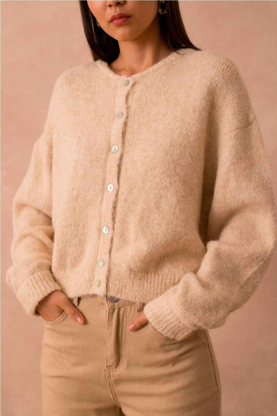 Gilet beige femme Alba