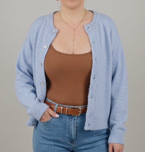 Gilet bleu femme Alba