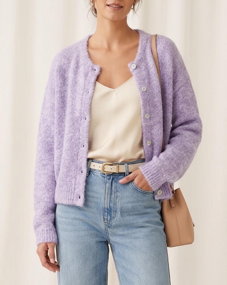 Gilet lila femme Alba