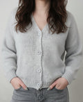 Gilet en maille gris femme Romy