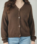 Gilet en maille marron femme Romy