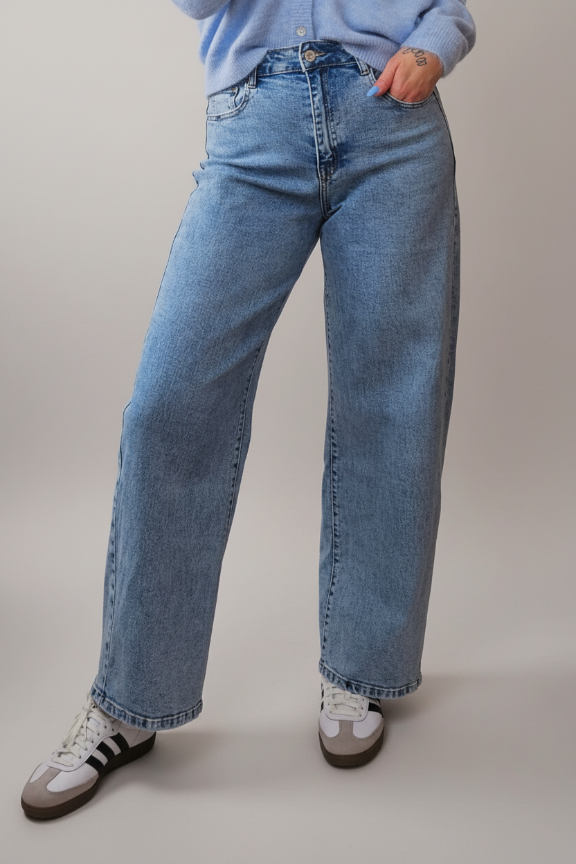 Jean baggy taille haute femme Sofia