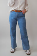Jean wide leg taille haute avec strass femme Antonio