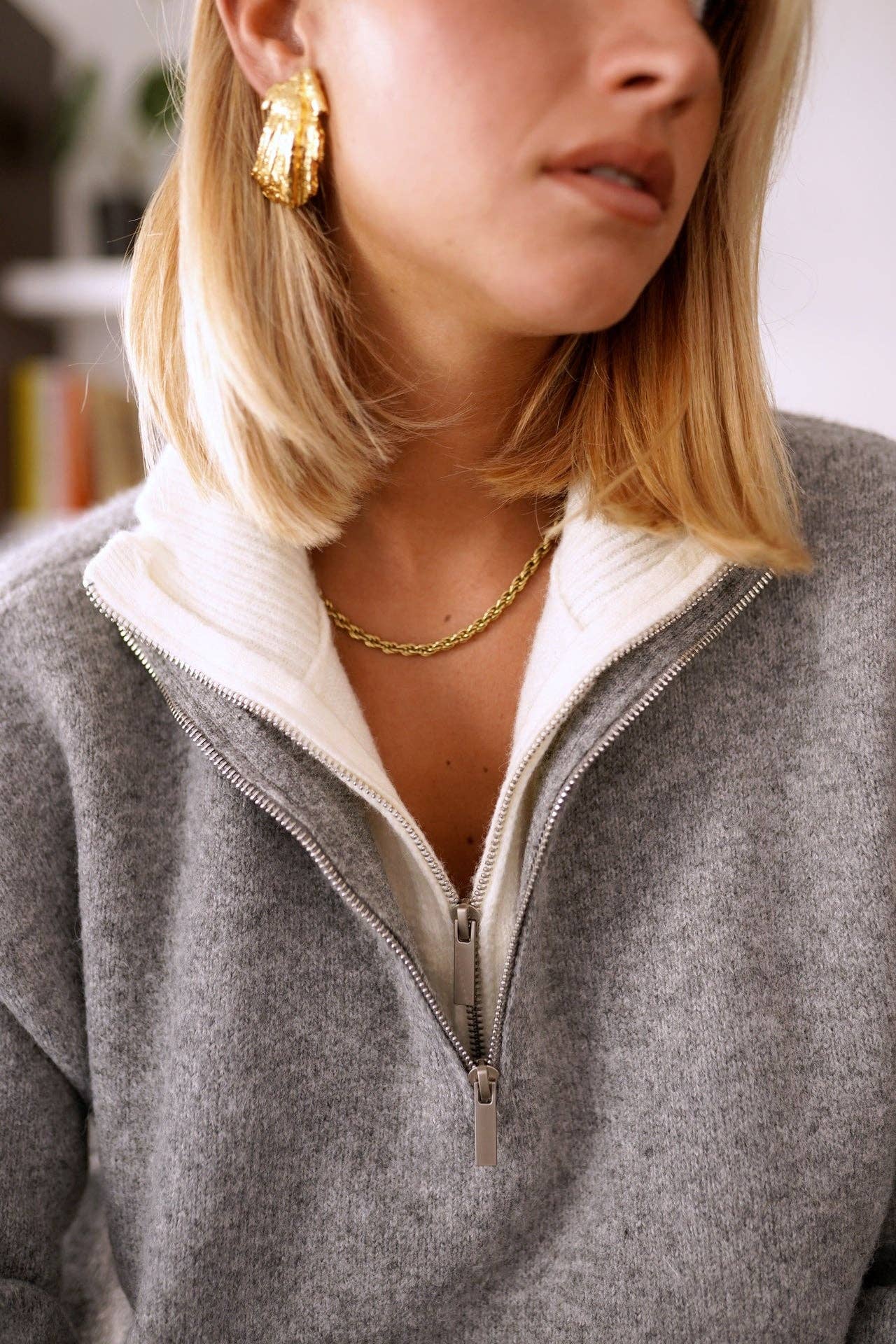 Maille crème femme Dona vue rapprochée