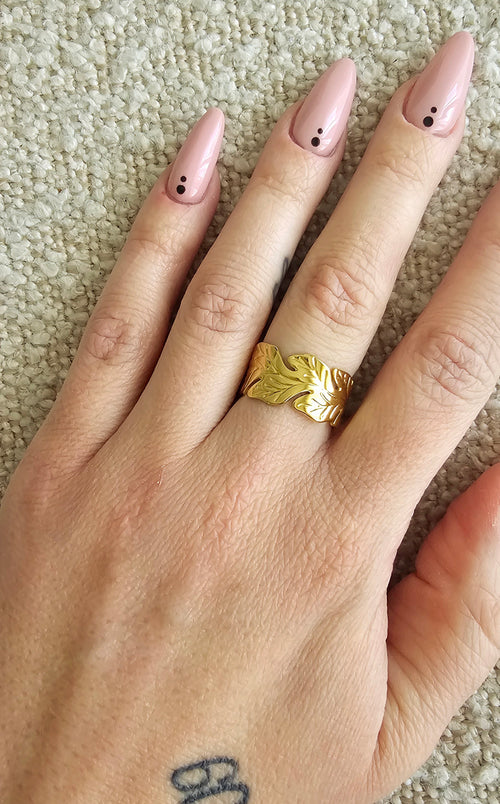 Bague Grosses Feuilles