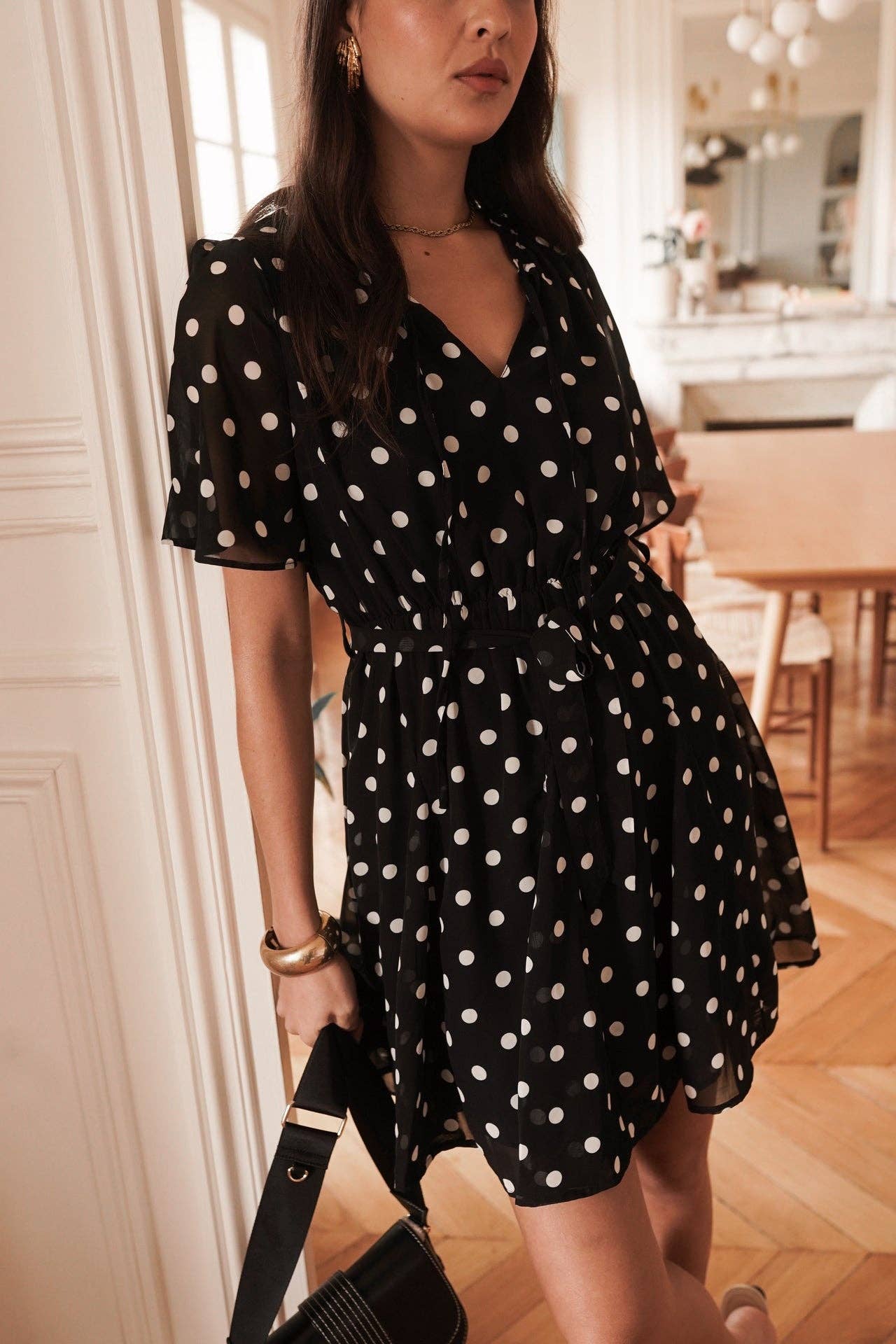Robe à pois femme fluide Polka