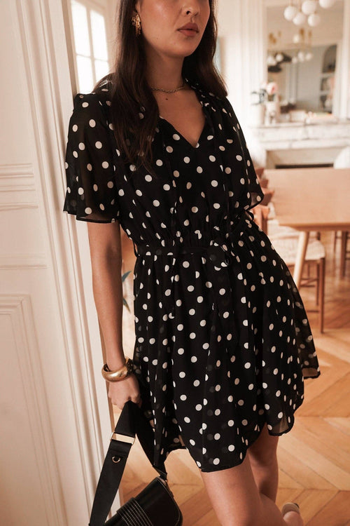 Robe à pois femme fluide Polka