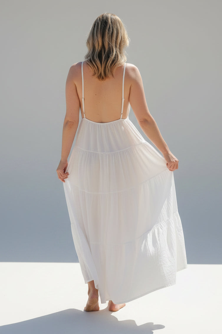 Robe longue bohème coton femme Mareva vue dos