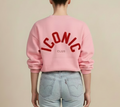 Sweat rose femme Iconic vue dos