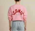 Sweat rose femme Iconic vue dos