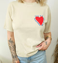 T-shirt beige motif cœur femme Loveli