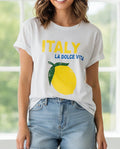 T-shirt blanc motif citron Italy femme Kaya