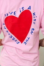 T-shirt rose motif cœur femme Loveli vue dos