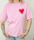 T-shirt rose motif cœur femme Loveli