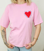 T-shirt rose motif cœur femme Loveli