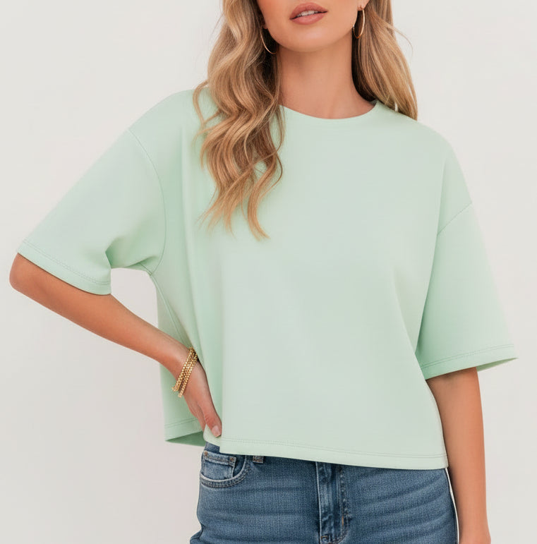 T-shirt vert viscose femme Vittoria